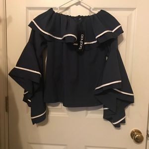 Off the shoulder Bardot top